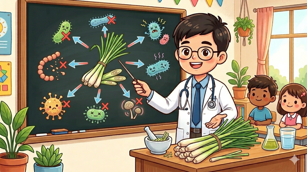 ฤทธิ์ต้านจุลินทรีย์ (Antimicrobial) ของตะไคร้